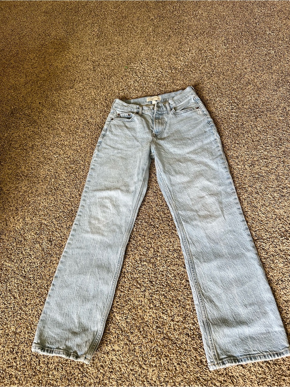 Abercrombie & Fitch Curve Love The Baggy Low Rise Jeans - Size 25 Short